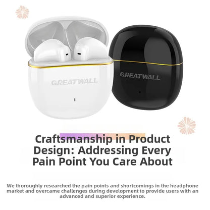 Wireless Earbuds Bluetooth 5.4 ,Sports-Grade Water Resistance,Built-In Microphone,Enc Dual-Microphone Noise Cancellation, Ai-Powered Sound Enhancement,Lightweight and Compact, Ideal for Sport, Work, Study and Travel. Smart Voice