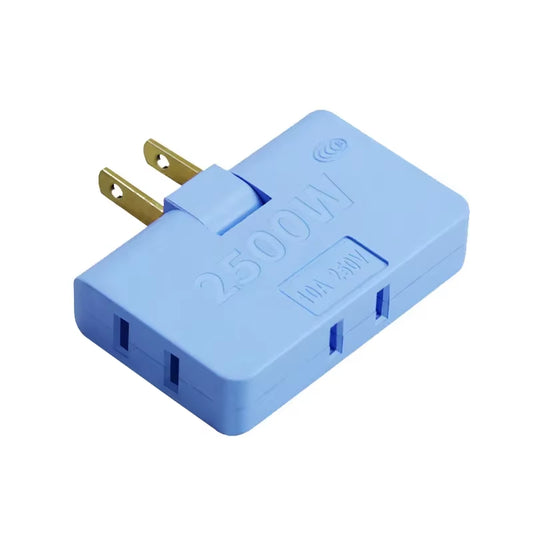3 Port 180 Degree Rotatable US Plug Socket Converter US Extension Plug Multi-Plug Portable Electrical Plugs Travel Power Adapter