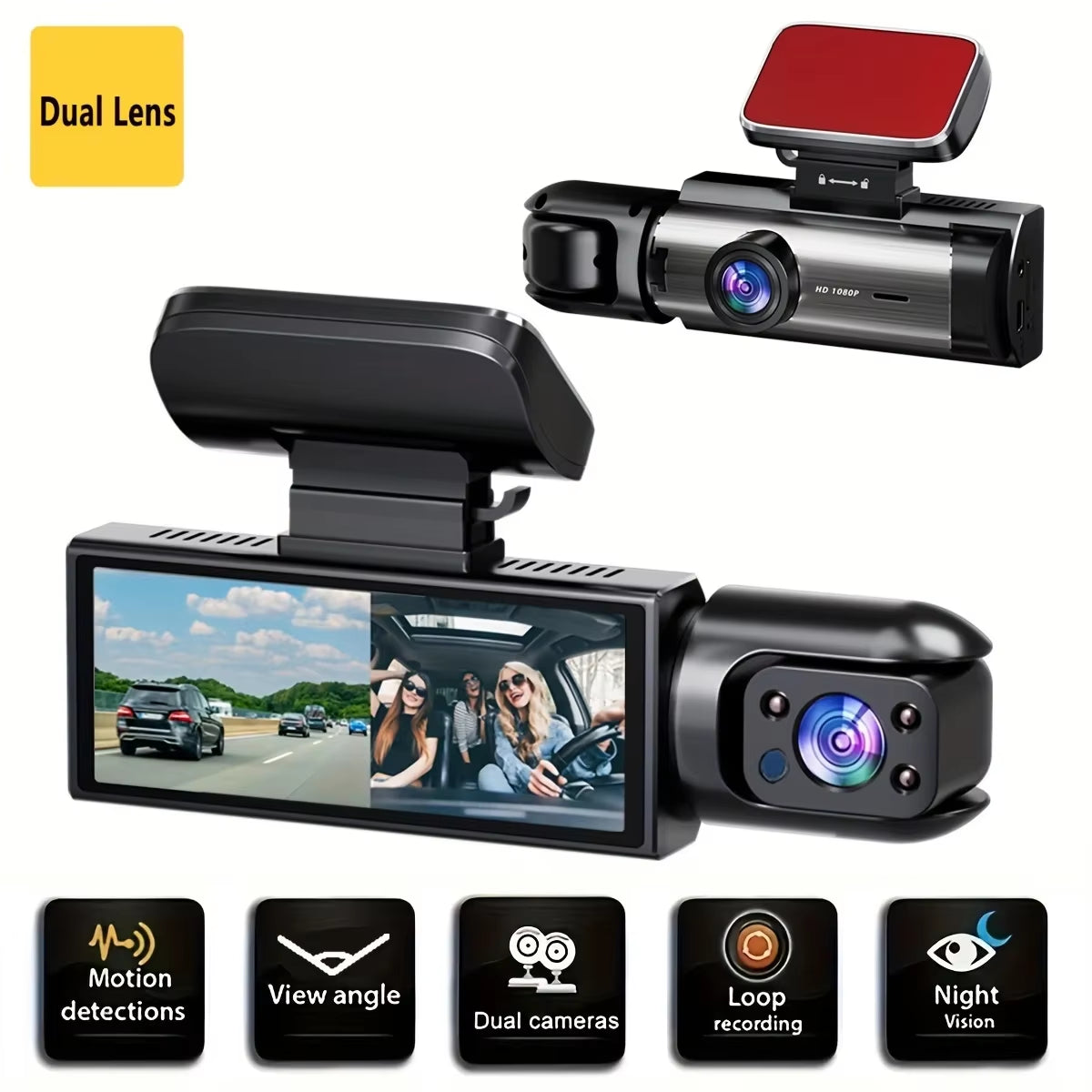 1080  FRONT CAMERA AND IN CAR CAMERA