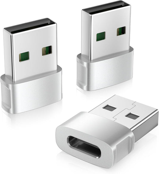 for Iphone 17 16 Car Charger Adapter 3Pack,Usb to USB C Adaptor | USBC Female to a Male Converter,Type C Cable Plug for Apple 17E 16E 15,Iwatch 11,Airpods Pro 3,Ipad Mini,Samsung Galaxy S26